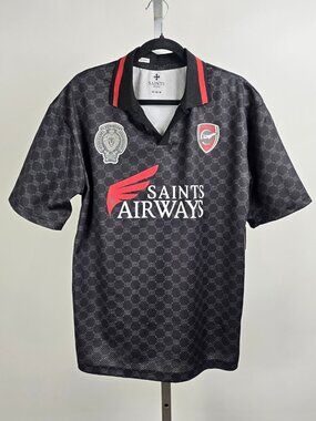 Saints Airways Black Short Sleeve Soccer Jersey Size M